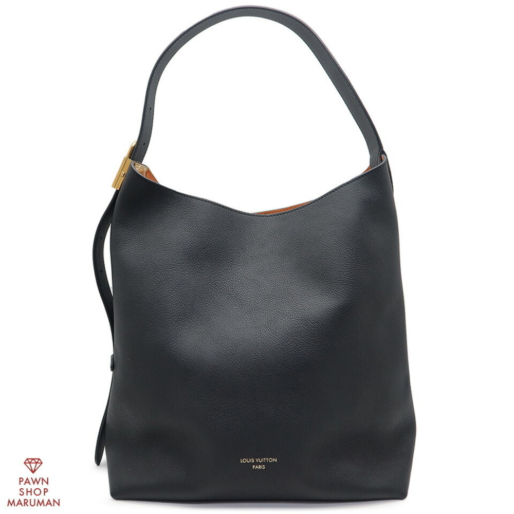 Louis Vuitton Lowkey Hobo Grained Calfskin Leather Black